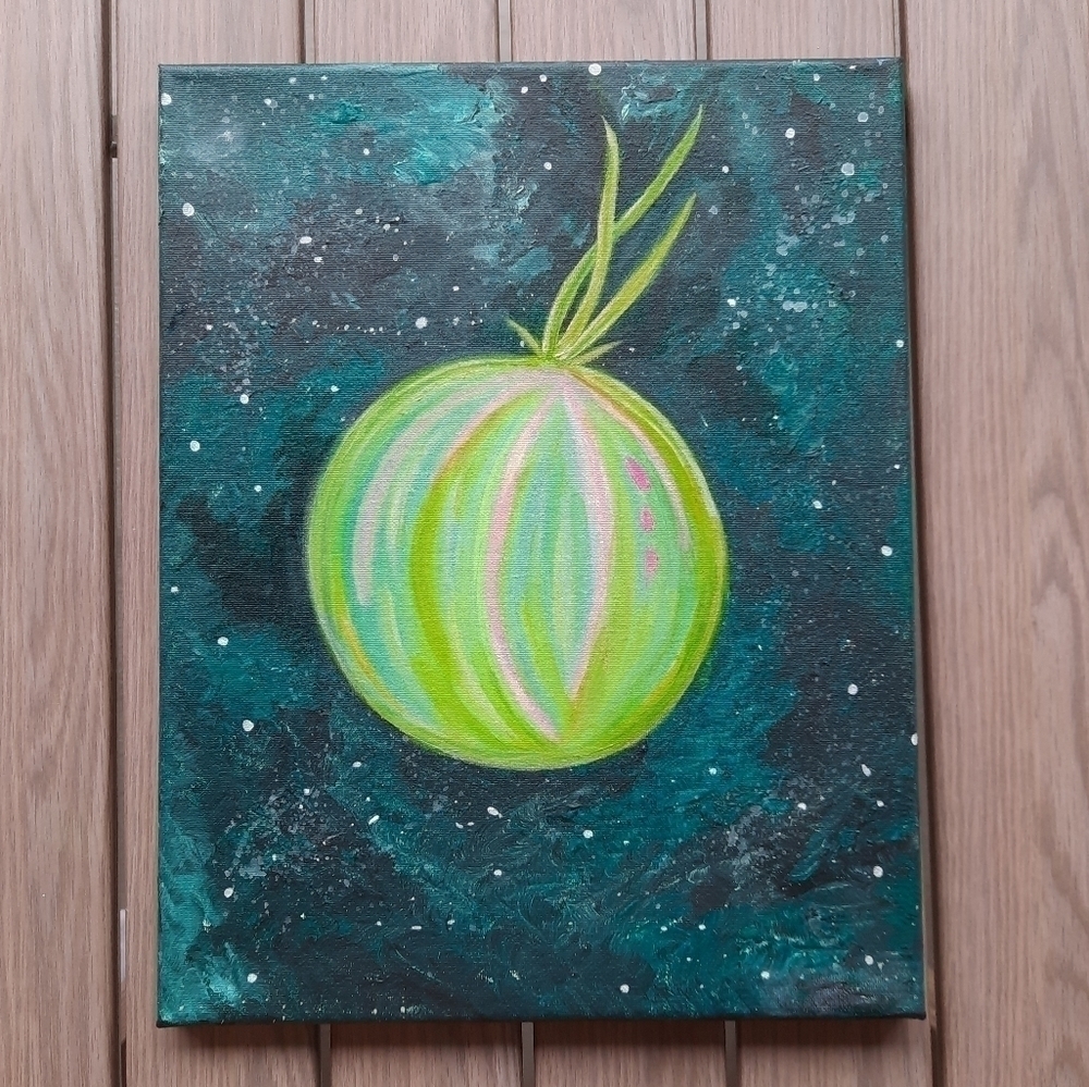"Glass Onion" 11x14 Acrylic Canvas Painting